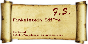 Finkelstein Sára névjegykártya